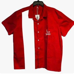 Anchor MSJ Men's 50s Male Clothing Cotton Men Short Sleeve Vintage Fiftie XXL